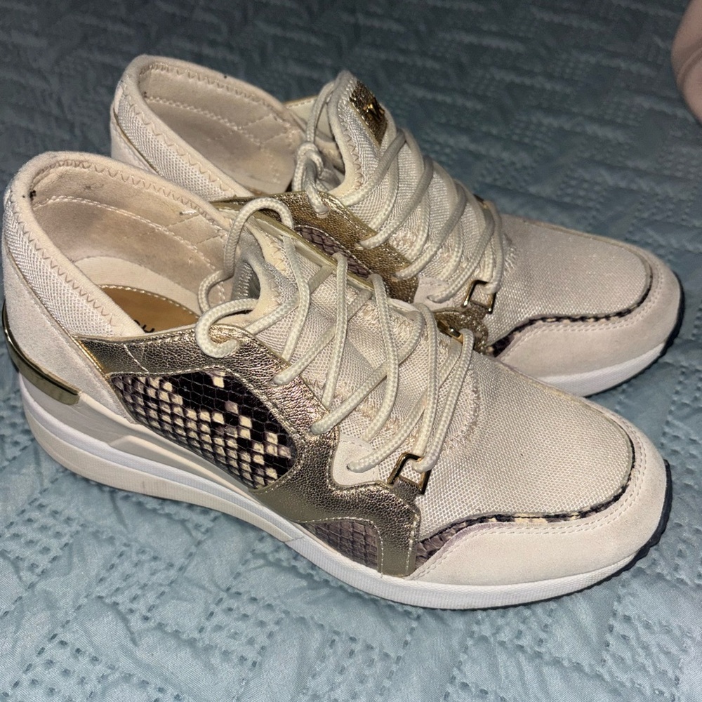 Michael Kors Liv Lace-Up Wedge Sneakers